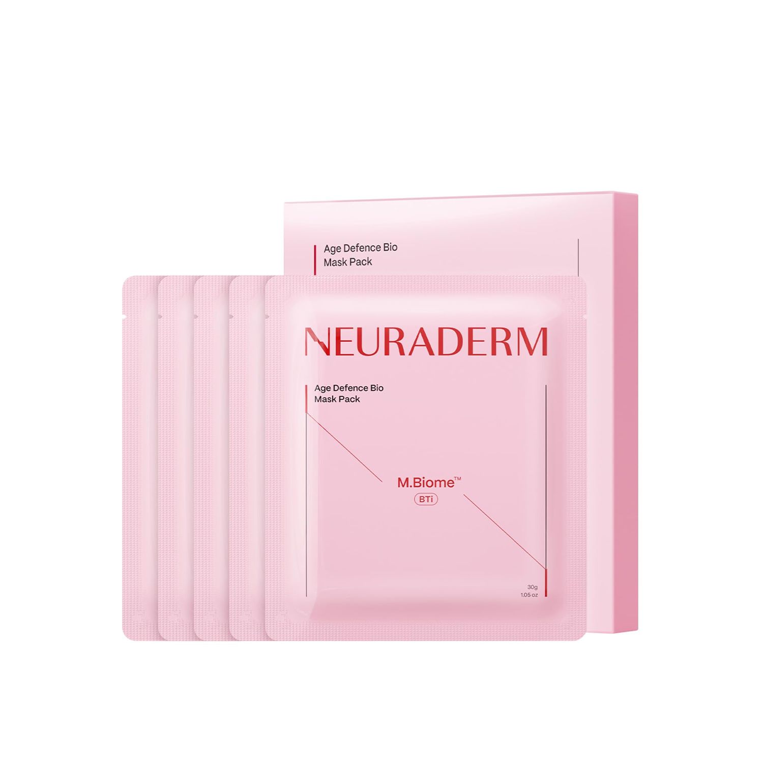NEURADERM Age Defence Facial Sheet Mask, Anti-Fine Line Lifting Nourishing Serum Moisturizing Skincare (Pack of 5)