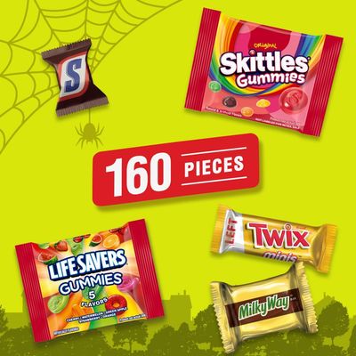 MIXED CHOCOLATE SUGAR VARIETY BAG STAND UP POUCH HALLOWEEN 66.44 OUNCES