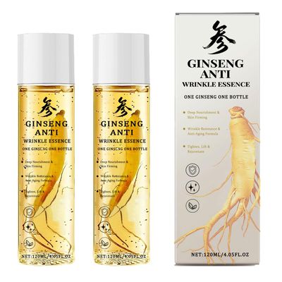 Ginseng Essence Anti Wrinkle Essence, Ginseng Anti-Wrinkle Original Serum Oil, Anti-Aging Hydrating Essence Wate, Ginseng Toner for Firming Smoothing Skin (1)