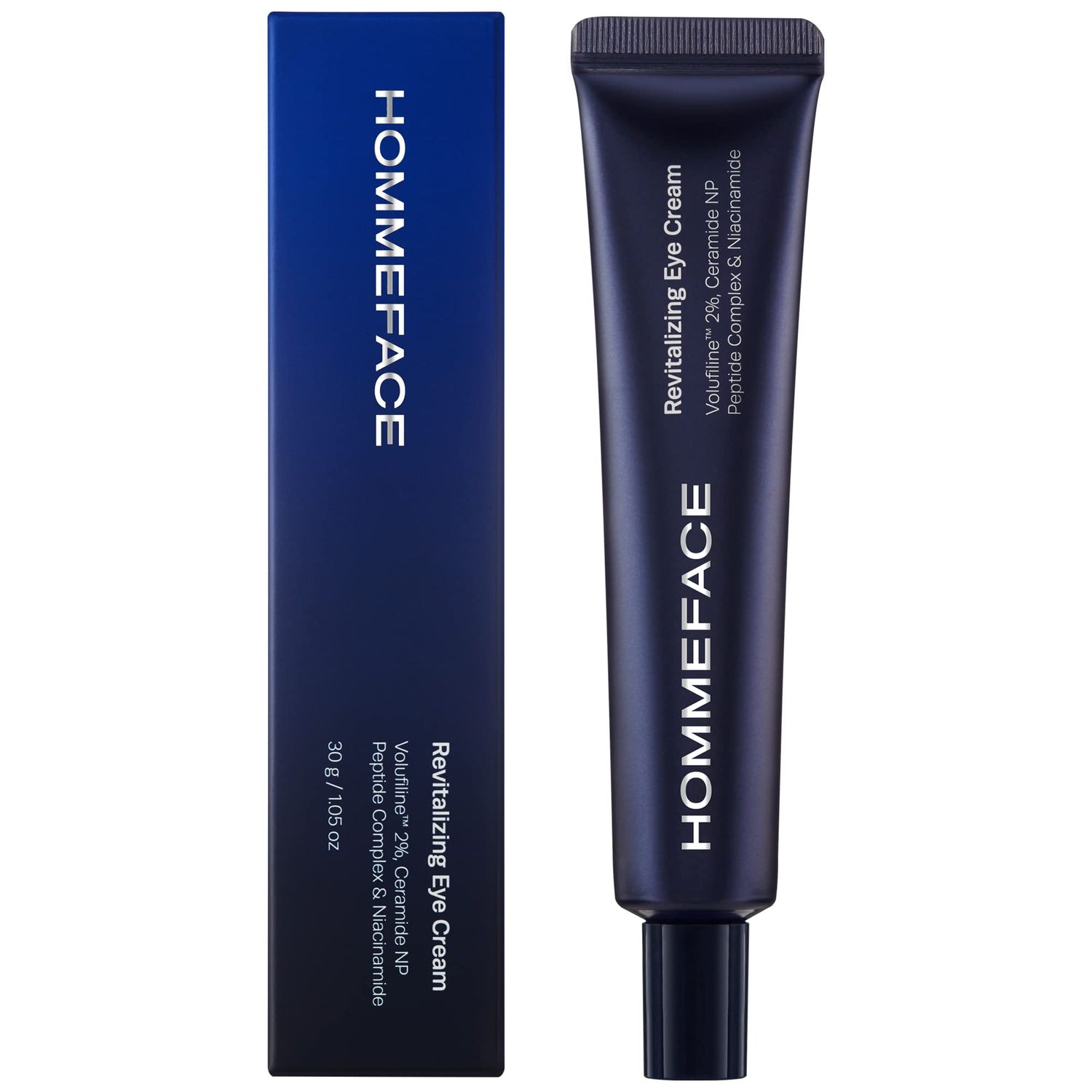 HommeFace Anti-Aging Revitalizing Eye Cream for Men with Volufiline 2, Ceramide Collagen, 1.05 oz