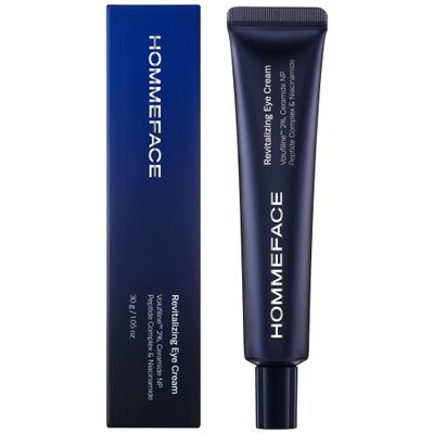 HommeFace Anti-Aging Revitalizing Eye Cream for Men with Volufiline 2, Ceramide Collagen, 1.05 oz