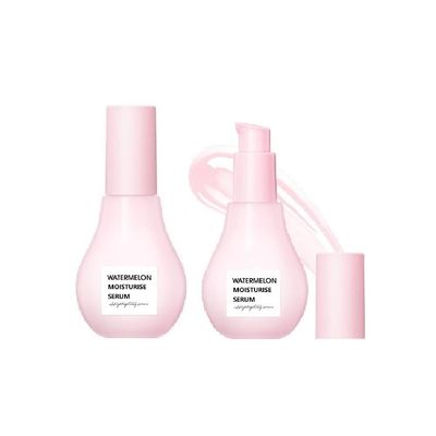 2 Pcs Watermelon Moisturizer Glow Priming Serum,Hydrating Brighten with Hyaluronic Acid Lightweight Facial Serum.