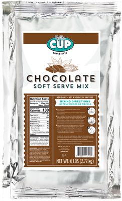 By The Cup Non-Dairy Chocolate Soft Serve Mix, Gluten Free, 6 lb Bag