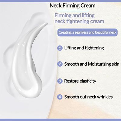 Neck Firming Cream, Tighten and Lift Neck Cream, Anti-Aging Neck Creams for Tightening Sagging Skin and Hydrating, Help Reduce Fine Lines Wrinkles - 1.7 oz