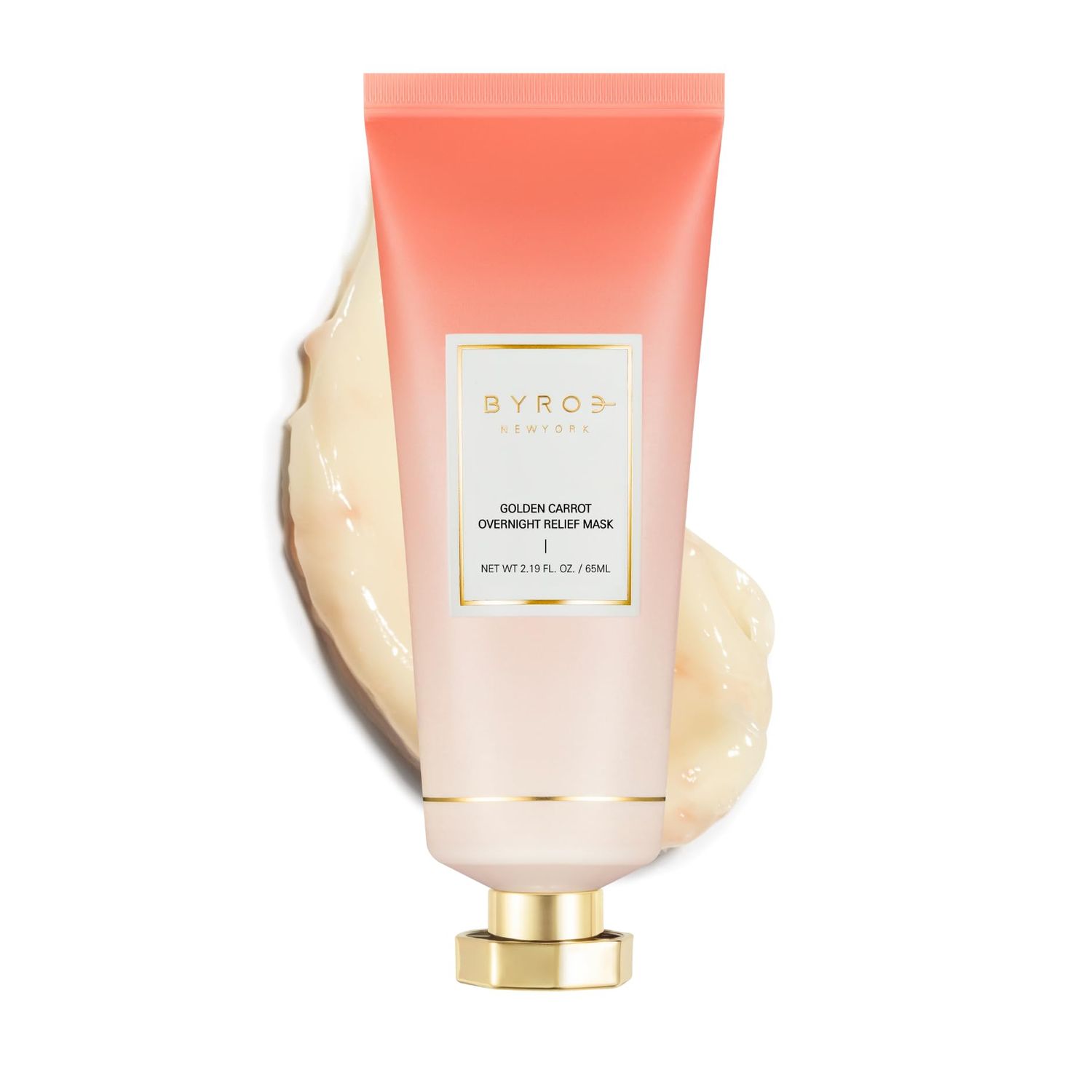 BYROE Golden Carrot Relief Mask Overnight Facial Mask with Vegan Collagen Intensely Hydrates, Brightens, and Soothes Reactive Skin 65 ML