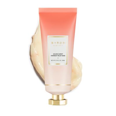 BYROE Golden Carrot Relief Mask Overnight Facial Mask with Vegan Collagen Intensely Hydrates, Brightens, and Soothes Reactive Skin 65 ML