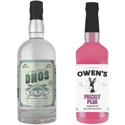 Dh s Handcrafted Non-Alcoholic Gin 750 ml w 1 Pack Owen s Mixers Prickly Pear - Keto-Friendly, Zero Sugar, Zero Calories, Zero Proof - 32 OZ - Perfect for Mocktails - Made in USA