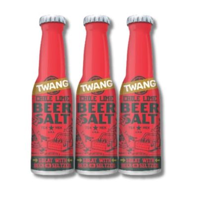 Twang Beer Salts Pocket Size Bottles Gift Pack of 1-1.4 oz Bottles (Pack of 3, Chili Lime)