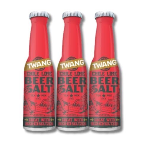 Twang Beer Salts Pocket Size Bottles Gift Pack of 1-1.4 oz Bottles (Pack of 3, Chili Lime)
