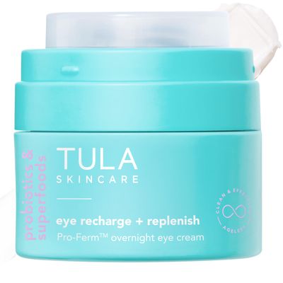 TULA Skin Care Eye Recharge Replenish - Pro-Ferm Overnight Eye Cream with Retinal, Protects Intensely Hydrates, Minimizes the look of Fine Lines Wrinkles, 0.5 Fl. oz.