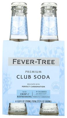 Fever-Tree Club Soda, 4 pack, 6.8 fl oz each