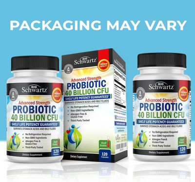 Daily Probiotic Supplement 40 Billion CFU - Gut Health Complex with Astragalus and Lactobacillus Acidophilus Probiotic for Women and Men - Shelf Stable, with Prebiotics for Digestive Health 120 ct