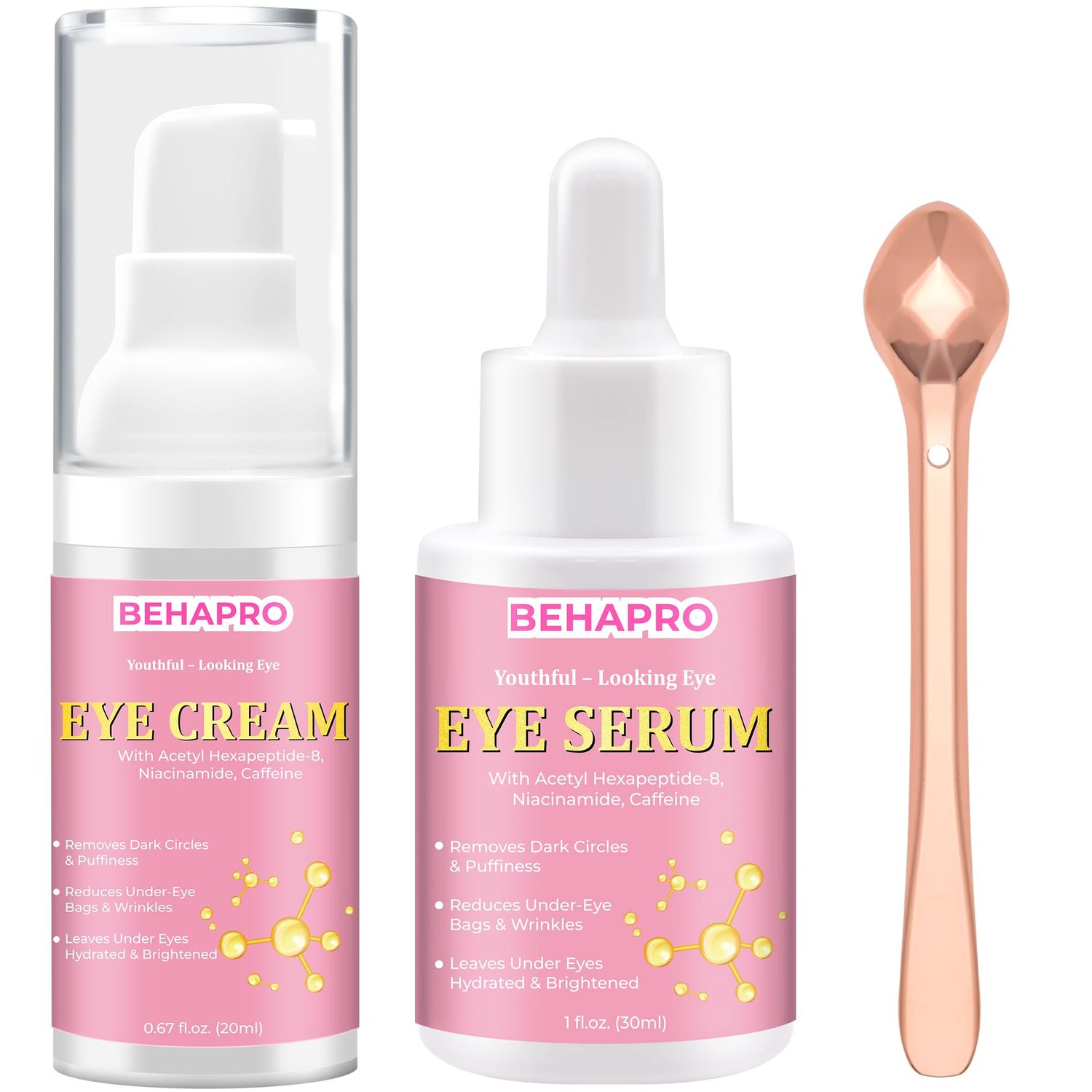 Caffeine Eye Cream,Dark Circles Under Eye Treatment For Puffiness And Bags Under Eyes Wrinkles Dark Circles wEye Serum Eye Roller,Eye Cream Eye Care,Eye Bag Remover Puffy Eyes Treatment Products