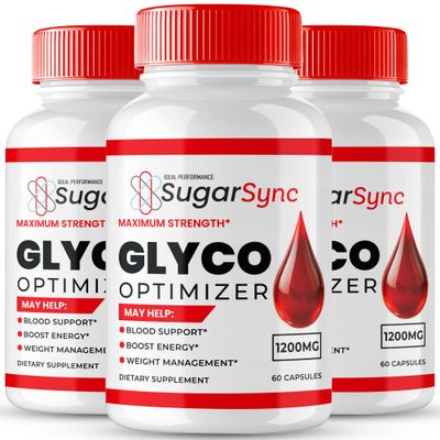 Sugar Sync Glyco Optimizer Reviews, Sugar Sync Glyco Optimizer Supplement Capsules - Maximum Strength, SugarSync Glyco All Natural Fommula Pills, SugarSyncGlyco Health Support Reviews (3 Pack)