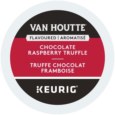 12 Pack Single Serve Van Houtte Chocolate Raspberry Truffle Light Roast Coffee K-Cup Pods