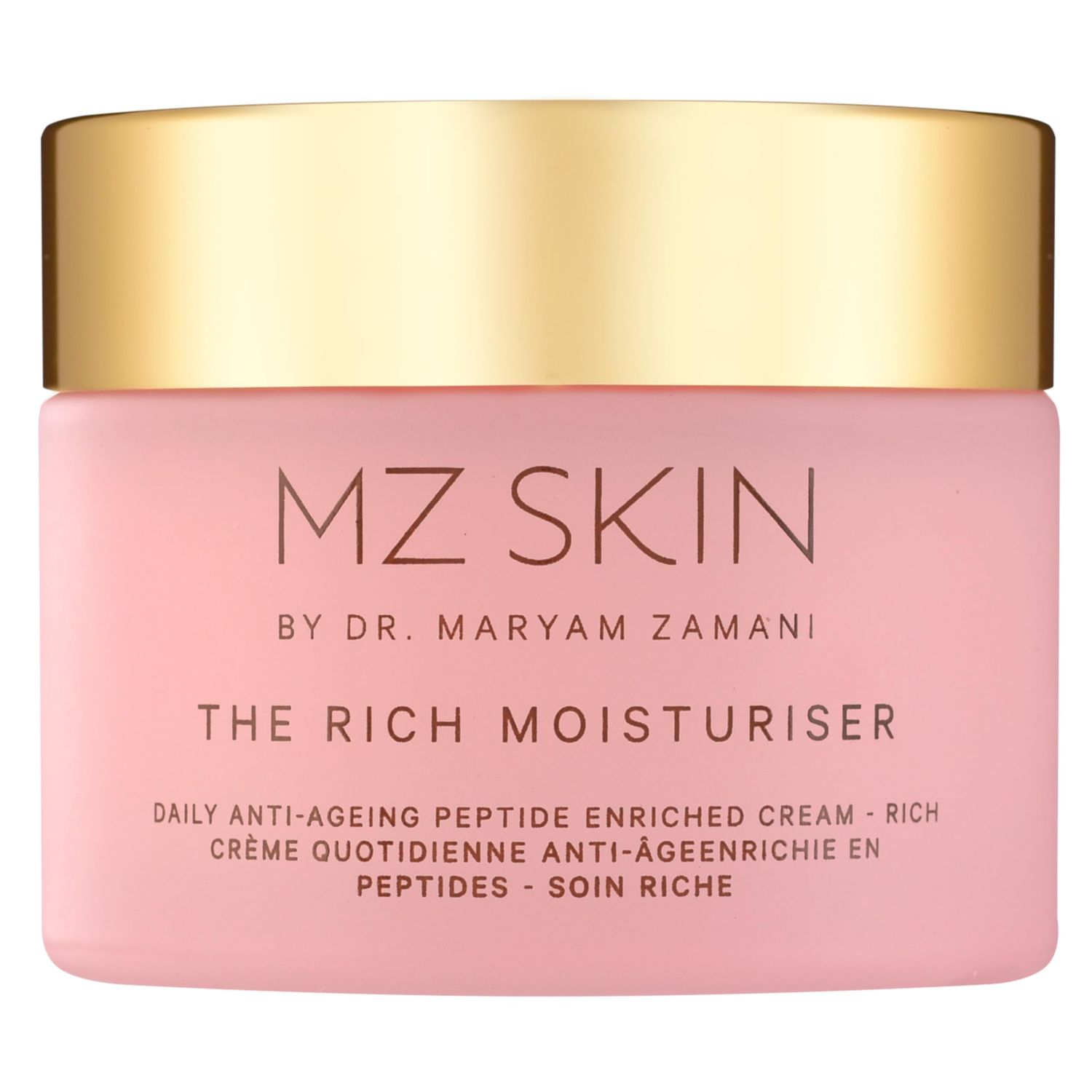 MZ SKIN Rich Moisturizer, Anti-Aging Cream with Bio-Identical Collagen Hyaluronic Acid for Deep Hydration, Plumps To Reduce Appearance of Fine Lines Wrinkles, 1.69 fl oz
