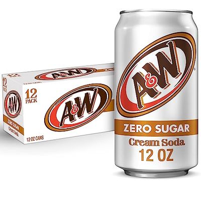 AW Cream Soda Zero Sugar, 12 fl oz cans, 12 pack