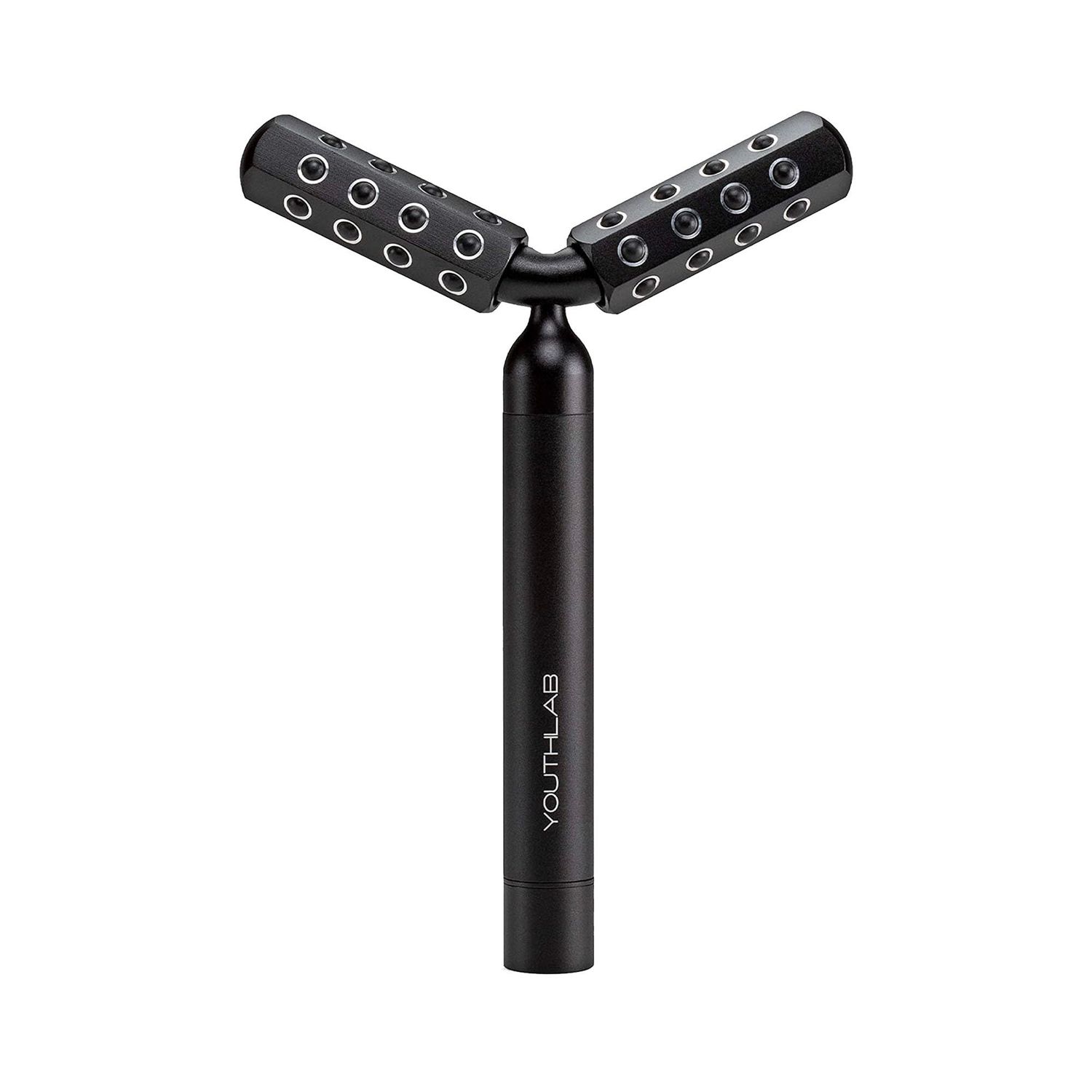 YOUTHLUX Revolution Roller - Germanium Stone Uplifting FaceBody Beauty Massage ToolRollerWand for Skin TighteningFirming, De-Puffing, Anti-Aging (Black)