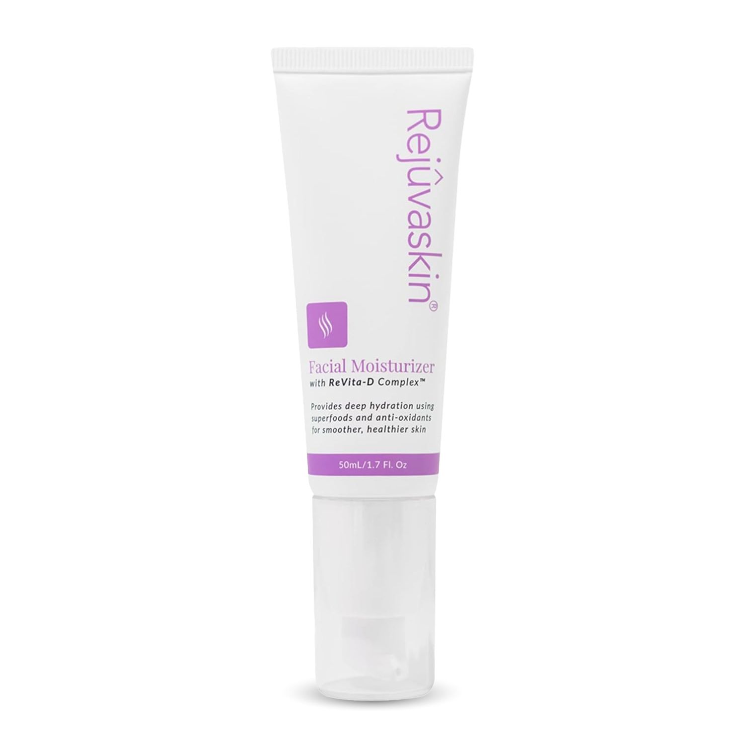 Rejuvaskin Facial Moisturizer With Revita-D Complex, Daily Face Moisturizer for Dry Skin, Reduces Wrinkles, Non-Greasy Hydrating Cream for Men Women, Paraben-Free, 1.7 oz