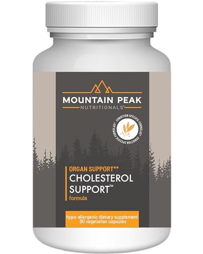 Mountain Peak Nutritionals Cholesterol Support - Helps Support Healthy Cholesterol Levels - Artichoke Extract - Hypoallergenic Dietary Supplement (90 Vegetarian Capsules)