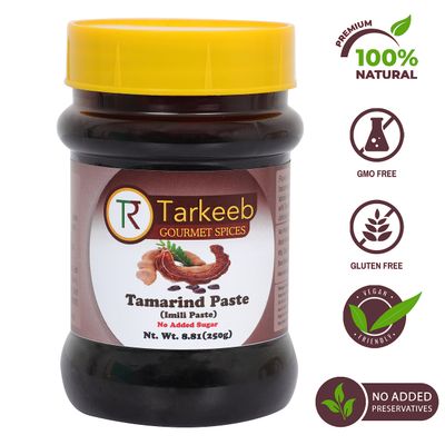 Tarkeeb Tamarind Paste (Imli) -Tamarind Concentrate 8.81 oz (250g) No added sugar All Natural Vegan Gluten Free No Colors NON-GMO Indian Origin
