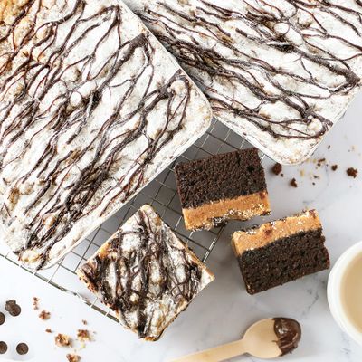 Double Chocolate Crumb Cake with Chocolate Drizzle (2-PACK) 8x8in Moist Chocolate Crumb Cakes for Parties, Housewarming, Birthday, Sympathy, or Any Occasion