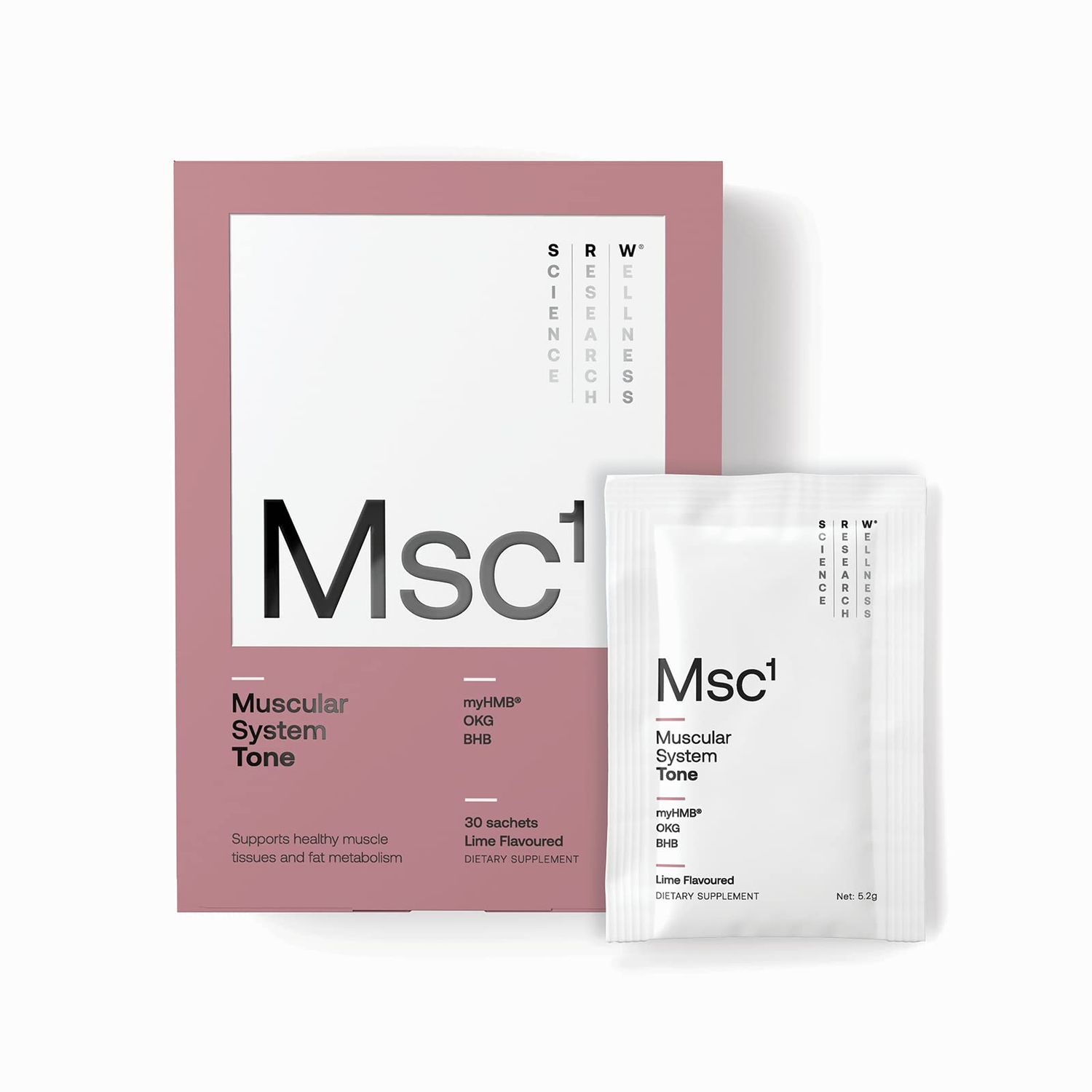 SRW Laboratories MSC Tone 30 Sachets Support Muscle Tone, Fat Metabolism with HMB, OKG, BMB Stimulant Free