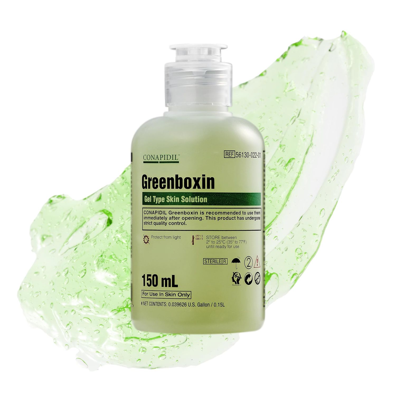 CONAPIDIL Greenboxin - Rapid Skin Soothing, Heat Reduction, Cooling Soothing Gel Solution for Sensitive Skin Moisturizer