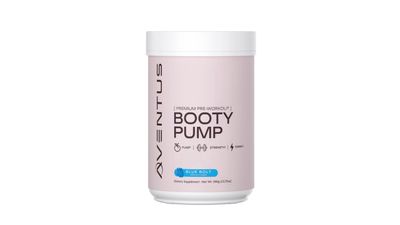 Aventus Booty Pump Pre-Workout Powder Pump, Strength and Energy with Collagen, Creatine, Caffeine and More, 30 Servings (30 Servings, Blue Bolt)