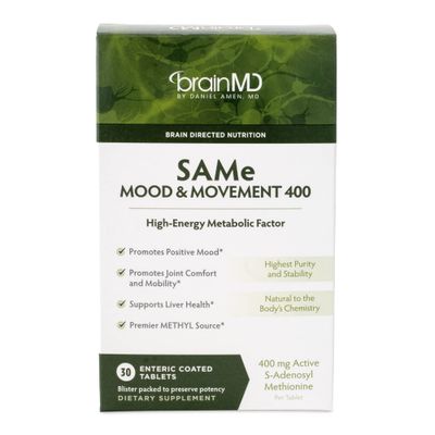BRAINMD Dr Amen Same Mood Movement 400-30 Tablets - Promotes Emotional Balance, Liver Health, Joint Comfort Mobility - Gluten Free - 30 Servings