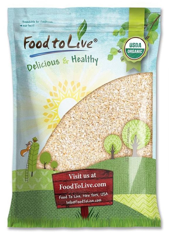 Food to Live Organic Oat Bran, 6 Pounds - Non-GMO, Kosher, Raw, Vegan, Bulk, High Fiber Hot Cereal, Milled from High Protein Oats