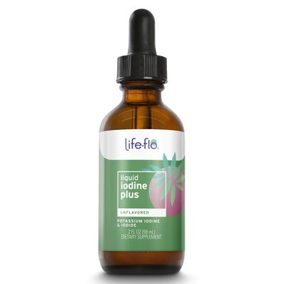 Life-flo Liquid Iodine Plus 150 mcg, Iodine Supplement for Thyroid Support, Healthy Energy Metabolism Formula with Iodine Potassium Iodide, Unflavored Liquid Drops, Approx. 450 Servings, 2 fl oz