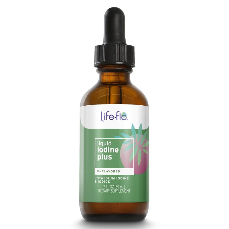 Life-flo Liquid Iodine Plus 150 mcg, Iodine Supplement for Thyroid Support, Healthy Energy Metabolism Formula with Iodine Potassium Iodide, Unflavored Liquid Drops, Approx. 450 Servings, 2 fl oz