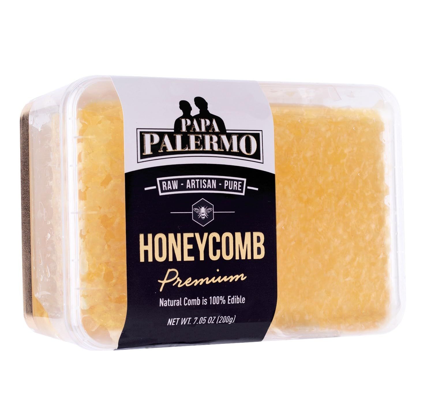 Papa Palermo Honeycomb 100 Edible, All-Natural, Gourmet Raw Honeycomb, No Additives, No Preservatives - 7 oz