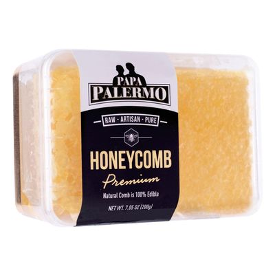 Papa Palermo Honeycomb 100 Edible, All-Natural, Gourmet Raw Honeycomb, No Additives, No Preservatives - 7 oz
