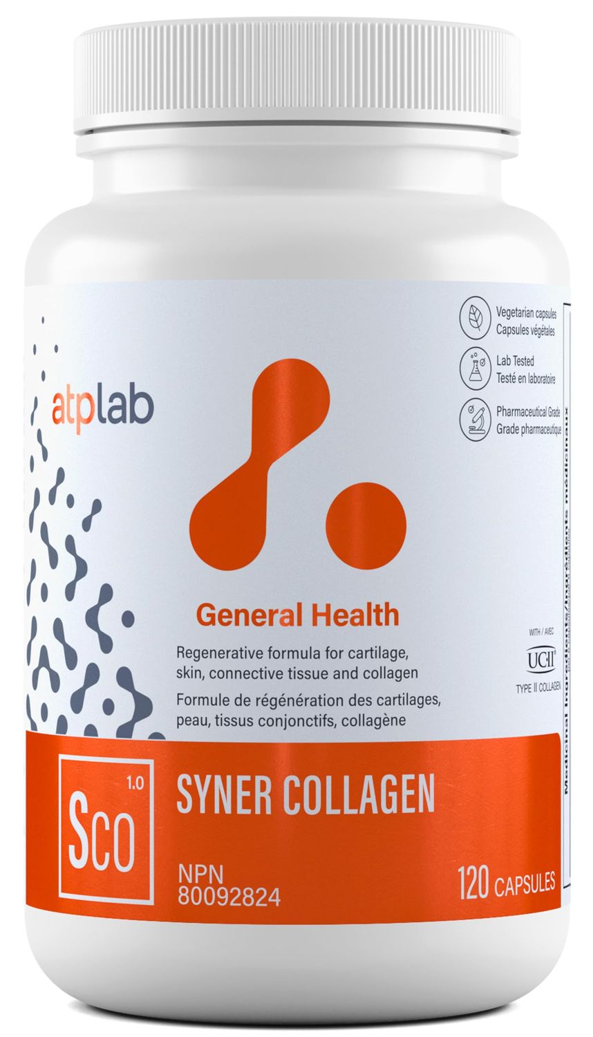 ATP LAB Syner Collagen 120 caps Formerly Collagenik. Collagen Regeneration Formula 79 More Effective Than glucosamine