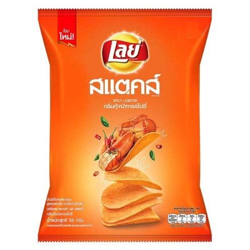 LAYS STAX Potato Chips, Crispy Potato Chips, 50g X 3 Packs (Spicy Lobster Flavor)
