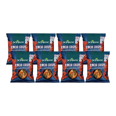 osh! Oh So Healthy, Baked Veggie Crisps, Chips, Snacks, Kimchi, Nappa Cabbage (Case of 8x20gr0.7oz)