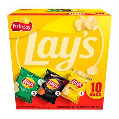 Frito Lay, Potato Chips Assorted, 10 Count