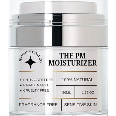 LuxeJoie Heavenly Goat The PM Moisturizer 1.69 oz Goat Milk Night Cream, Microbiome Skincare, Prebiotic, Probiotic, Ceramides