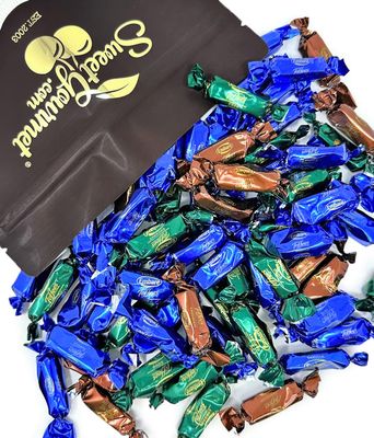 SweetGourmet Soft Toffees Assorted Candy Mix, Chocolate, Vanilla and Coconut Flavors, Individually Wrapped, 2 Pounds