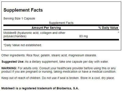 Swanson High Potency Hyal-Joint Hyaluronic Acid Complex 83 Milligrams 60 Capsules