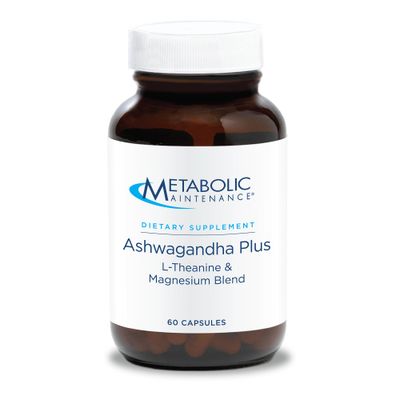 Metabolic Maintenance Ashwagandha Plus - 120mg Shoden Ashwagandha Extract 35 Concentrate to Promote Calm and Focus with Magnesium Bisglycinate L-Theanine (60 Capsules)