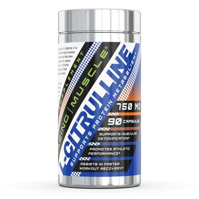Amazing Muscle L-Citrulline - 750 Mg, 90 Capsules - Supports Protein Metabolism - Supports Muscular Detoxification - Promotes Athletic Performance - Assists in Faster Workout Recovery