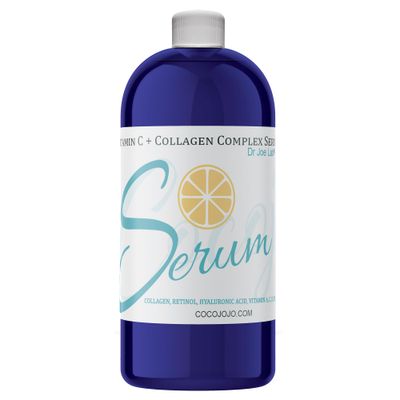 Dr Joe Lab Vitamin C Collagen Complex Serum Bulk - Multiple Purposes Ultra Hydrating Rejuvenating Instant Moisturizer COCOJOJO (32 oz)