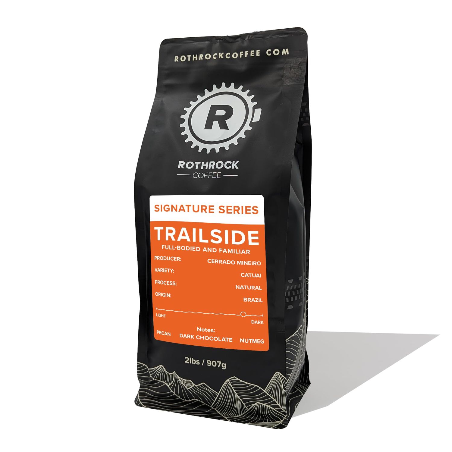 Rothrock Coffee - Trailside - Dark Roast - Whole Bean Coffee - For Espresso, Drip Brew, French Press More - Full-Bodied Smooth - Rich Chocolate Nutty Notes (2 lb Bag)