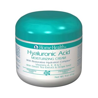 Home Health Hyaluronic Acid - 4 oz - Moisturizing Cream with Restorative Hydration Complex - Reduces Appearance of Fine Lines - Vegan, Paraben Free, Fragrance Free