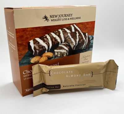 Chocolate Almond Bar - New Journey Weight Loss Wellness - High Protein Nutrition Bar (7 barsbox)