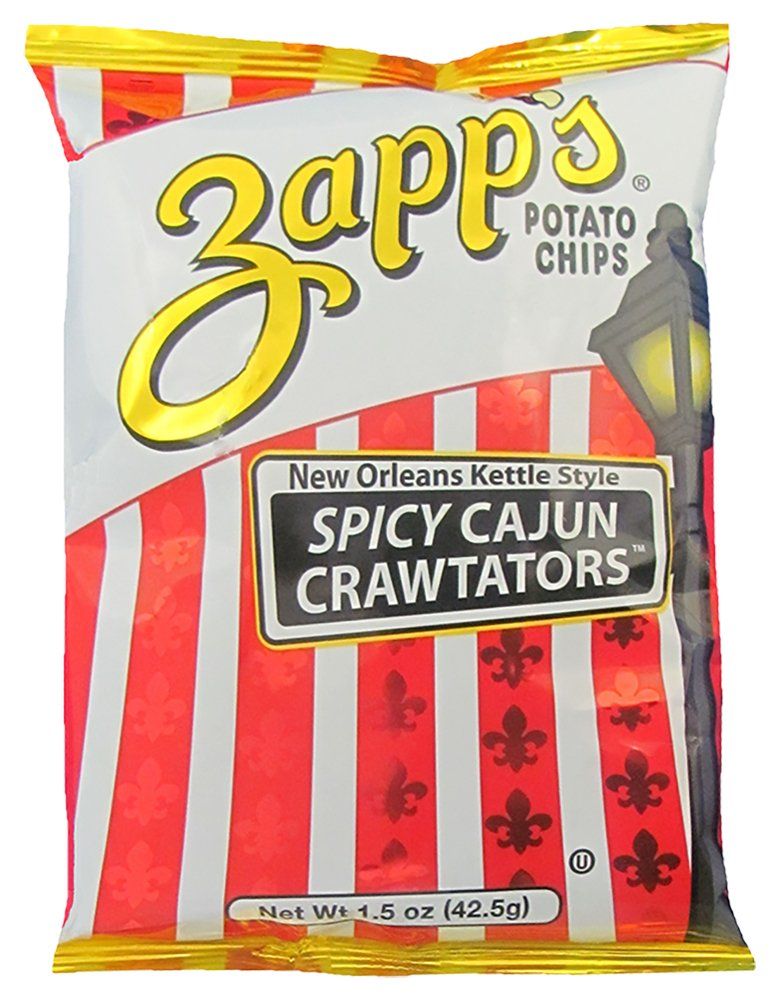 Zapp s New Orleans Kettle-Style Potato Chips, Cajun Crawtator - Crunchy Chips with a Spicy Kick, Great for Lunches or Snacking on the Go, 1.5 oz. Bag (Pack of 30)