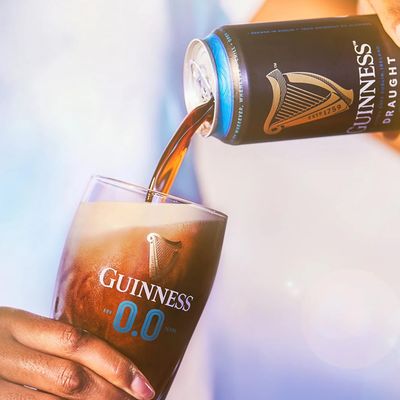 Guinness 0 Zero 6 Pack Non-Alcoholic Draught Stout Beer 14.9oz Cans Alcohol-Free Brew